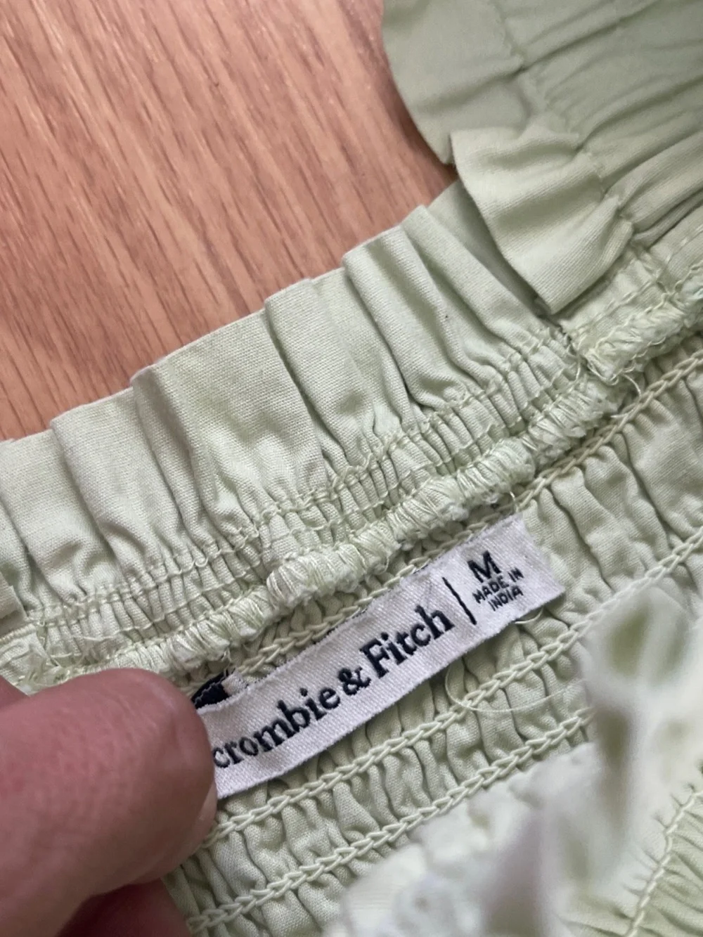Abercrombie & Fitch Light Green Smocked Sleeveless Tiered Maxi Dress Size Medium - Picture 8 of 15